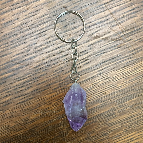 Amethyst Stone Key Chain - Picture 3 of 3
